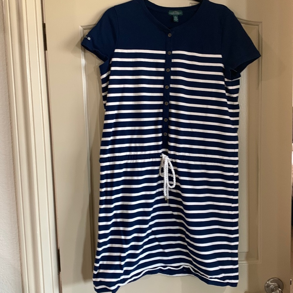 LRL summer Sailor Dress. Size L
